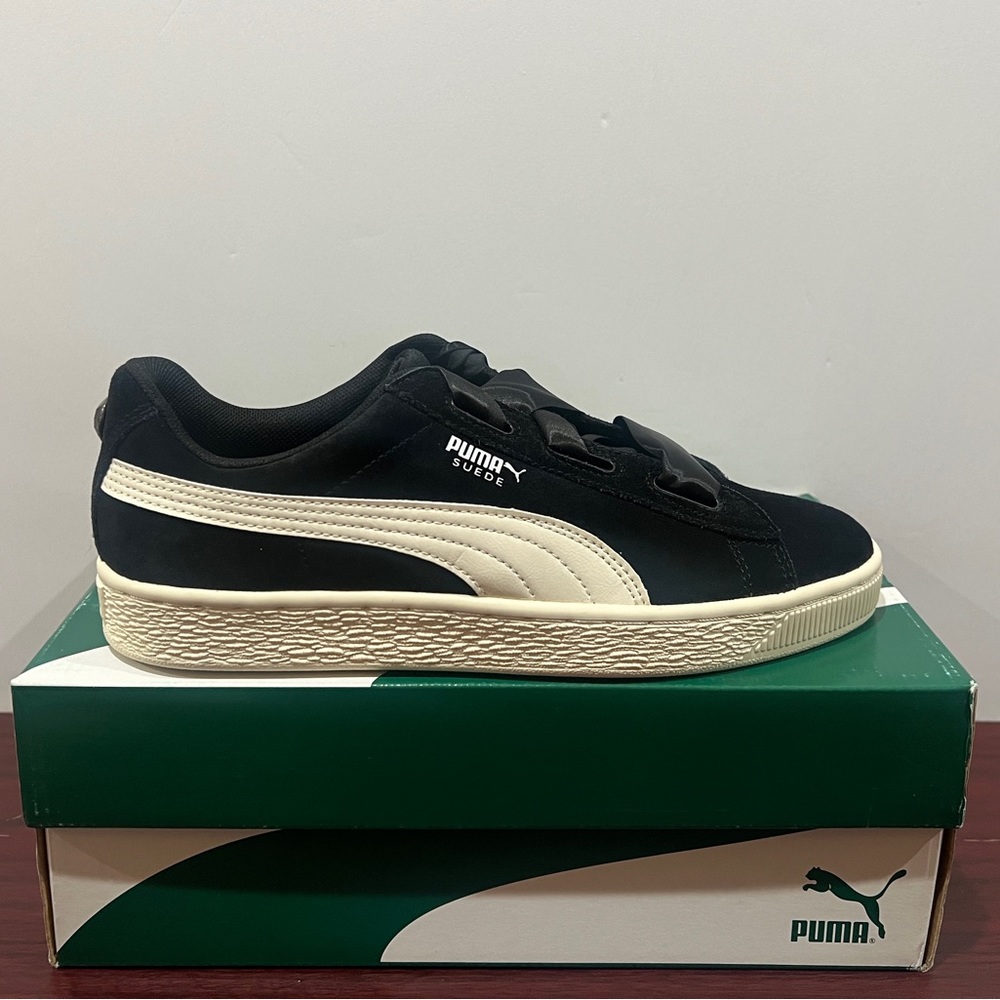 Puma, Suede Heart Jewel, 365138 03, Black & White